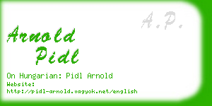 arnold pidl business card